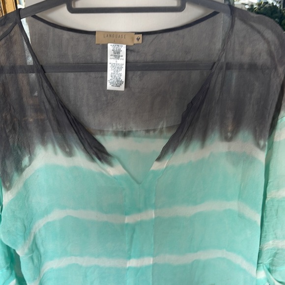 LANGUAGE CHIFON KAFTAN TOP - Picture 3 of 4